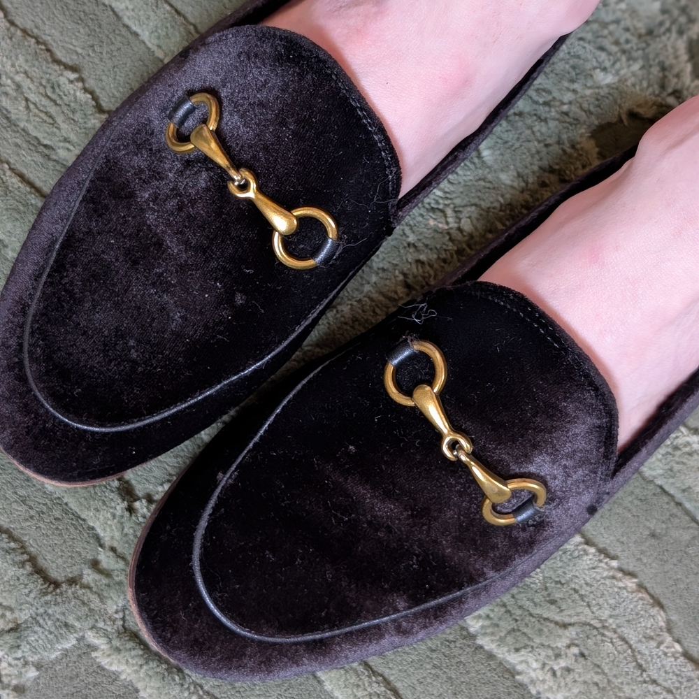 Vintage Italian Leather Loafers With Horsebit Hardware